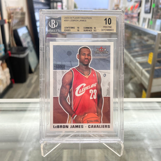 2003-04 Fleer Tradition Lebron James Rookie RC BGS 10 PRISTINE (3 10 SUBGRADES / .5 AWAY FROM BLACK LABEL)