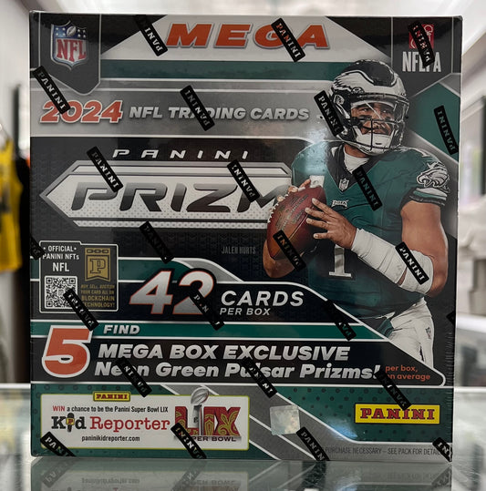 2024 NFL PRIZM SEALED MEGA BOX- 1 HIT- JAYDEN DANIELS & BO NIX RC - $79