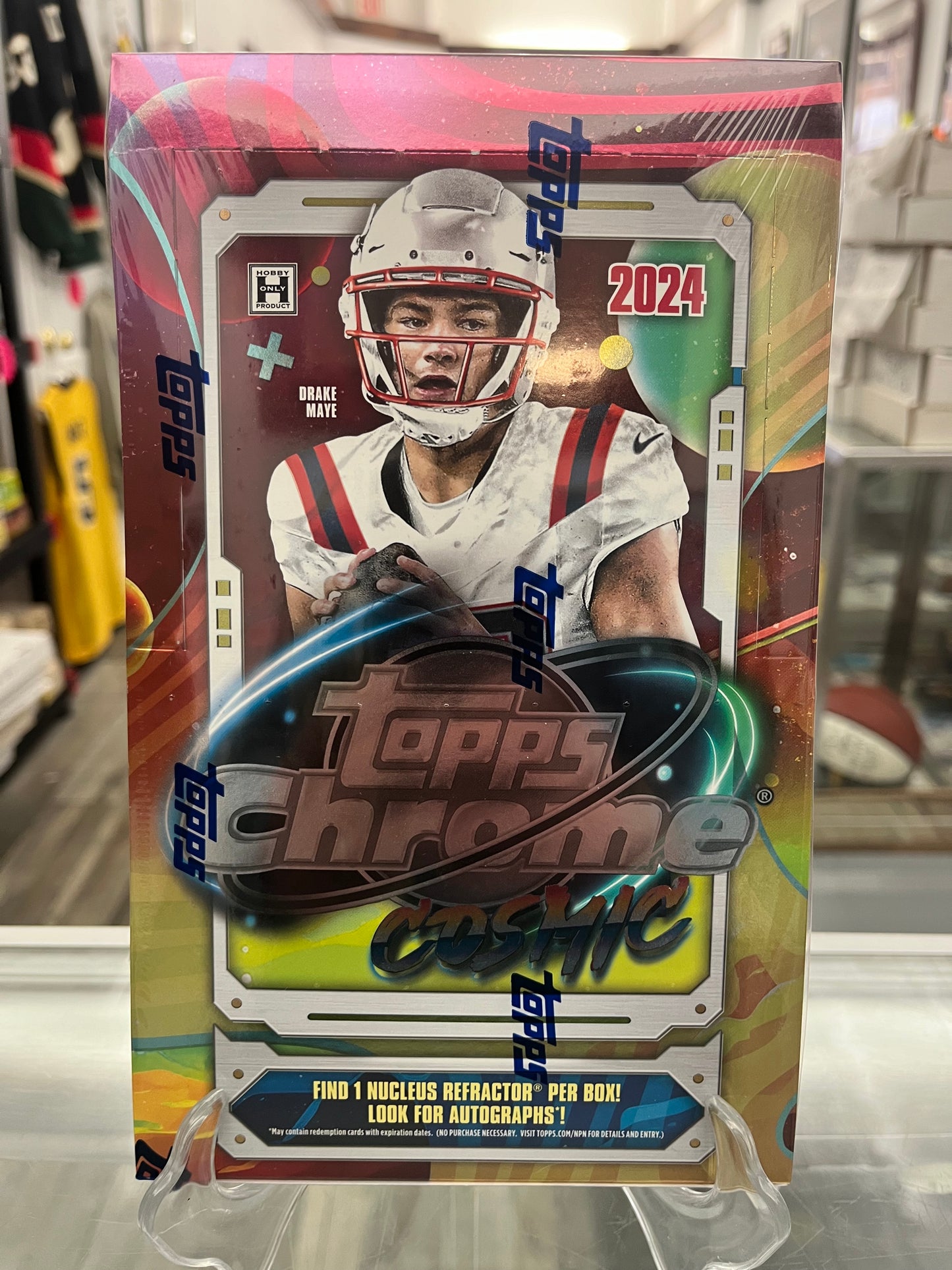 2024 TOPPS NFL COSMIC CHROME SEALED HOBBY BOX W/ JAYDEN DANIELS & BO NIX RC'S- ONLY $325