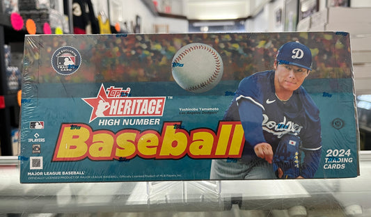 2024 TOPPS HERITAGE HIGH NUMBER SERIES SEALED HOBBY BOX W/ 1 AUTO OR RELIC- ONLY $175!
