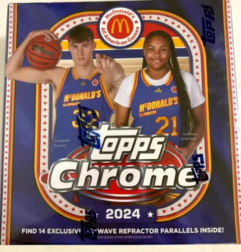 2024 TOPPS MCDONALD'S CHROME BASKETBALL SEALED MEGA BOX W/ COOPER FLAGG RC!!-ONLY $69