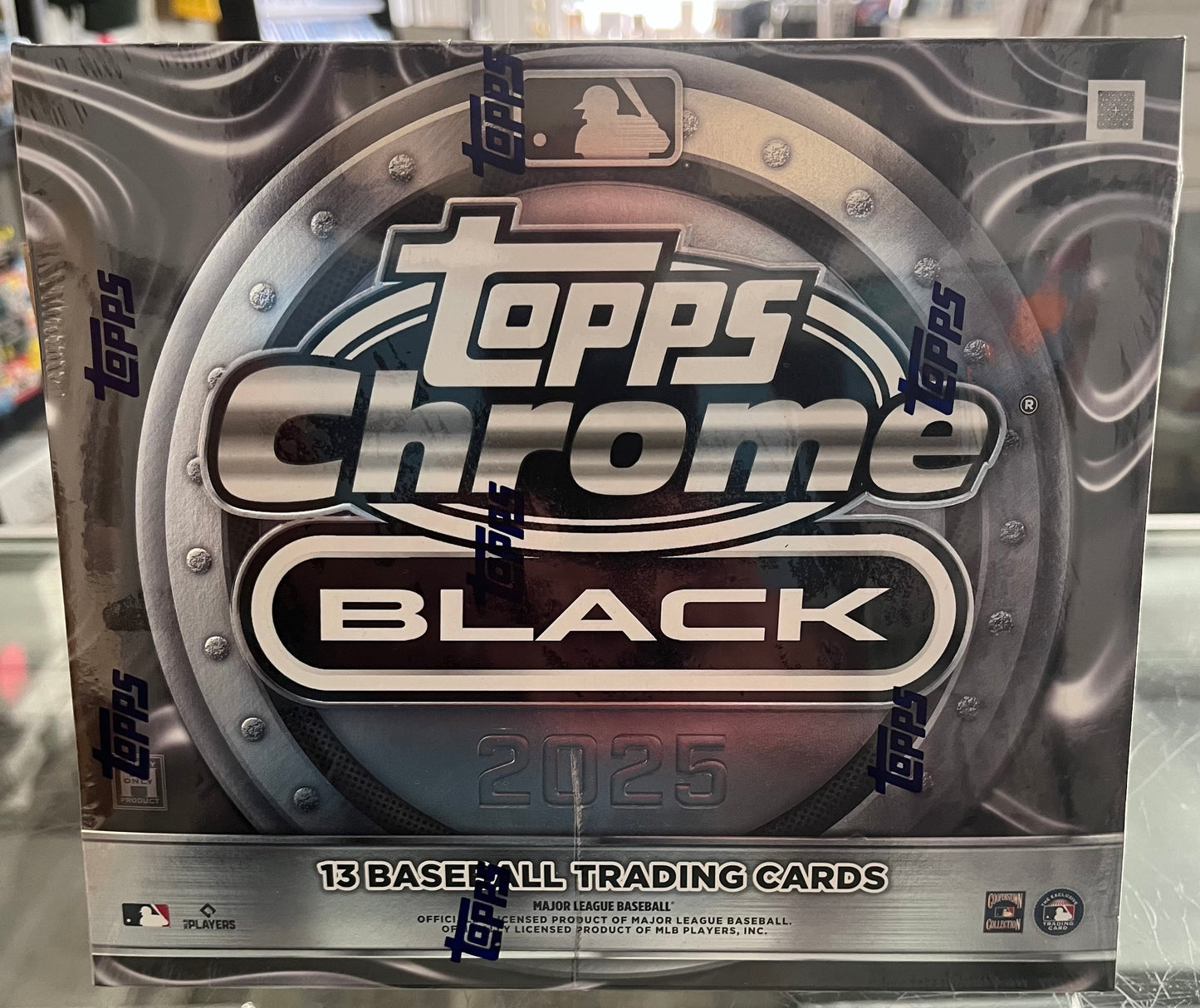 2025 TOPPS MLB BASEBALL CHROME BLACK SEALED HOBBY BOX 1 ENCASED AUTO- ONLY $229