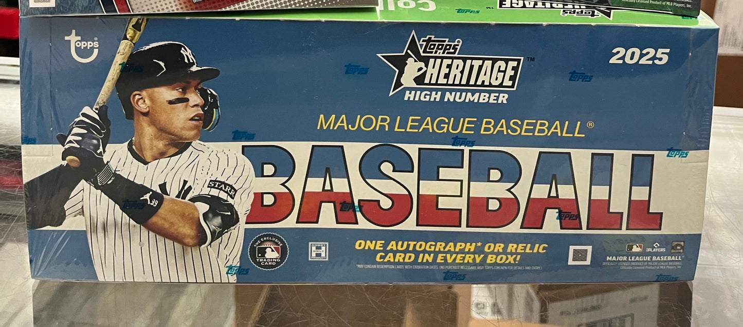 2025 TOPPS HERITAGE HIGH NUMBER HOBBY SEALED CASE- 12 AUTOS OR RELICS $1375 FREE UPS SHIPPING