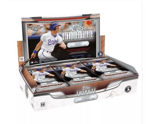 2025 TOPPS TRIBUTE BASEBALL SEALED HOBBY CASE OF 4 BOXES- ALL THE RAGE-- $2875