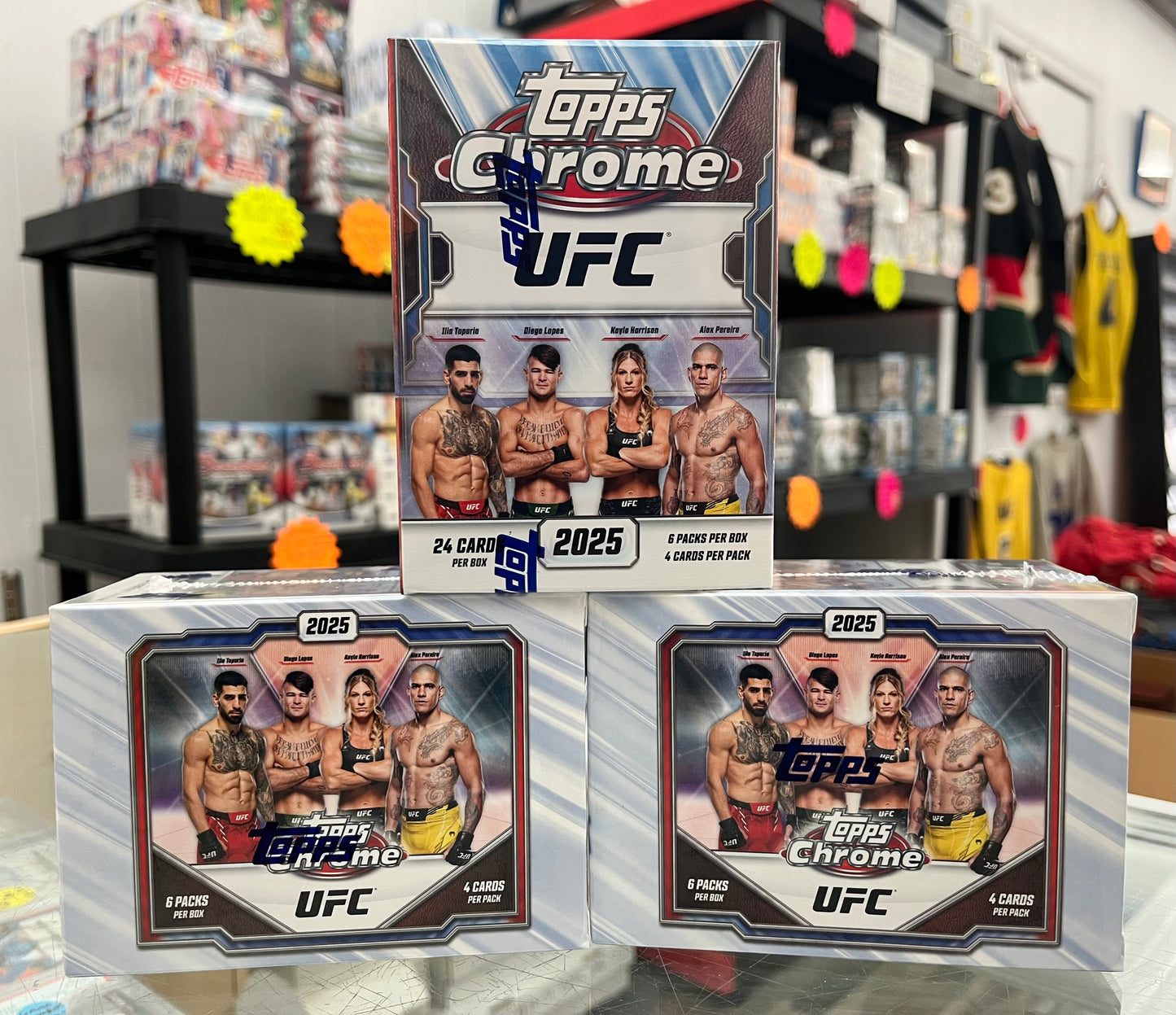 2025 UFC CHROME BLASTER LOT OF 3 SEALED BOXES- MAX HOLLOWAY BUYBACK- ONLY $79!