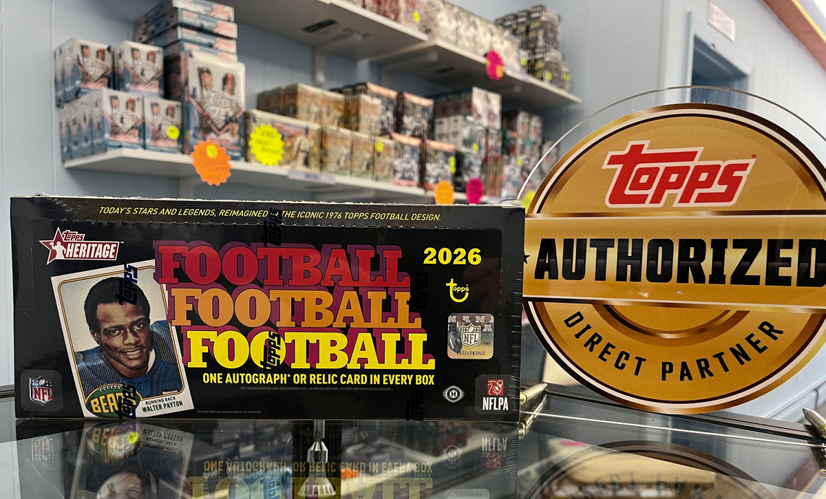 2026 TOPPS HERITAGE SEALED NFL FOOTBALL HOBBY BOX- 1976 DESIGN- 1 AUTO OR RELIC- $179