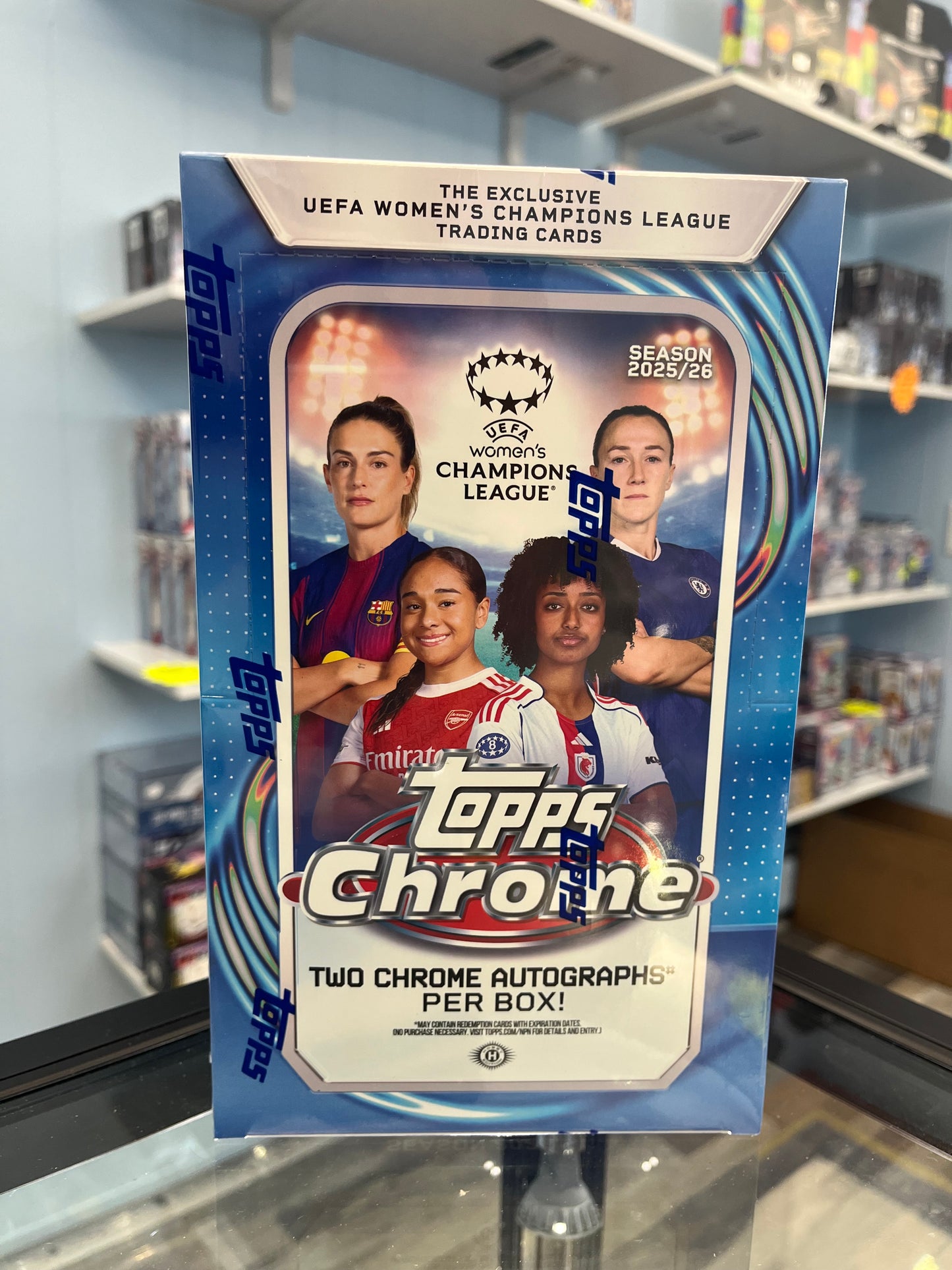 2025-26 TOPPS WOMENS CHROME UEFA SOCCER SEALED HOBBY BOX W/ 2 AUTOS ONLY $90