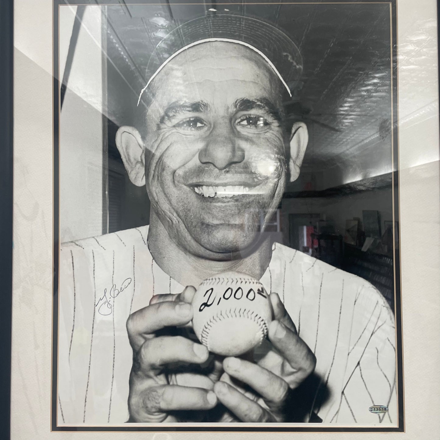Yogi Berra GREAT Signed Auto Photograph 24x21.5 Steiner Cert
