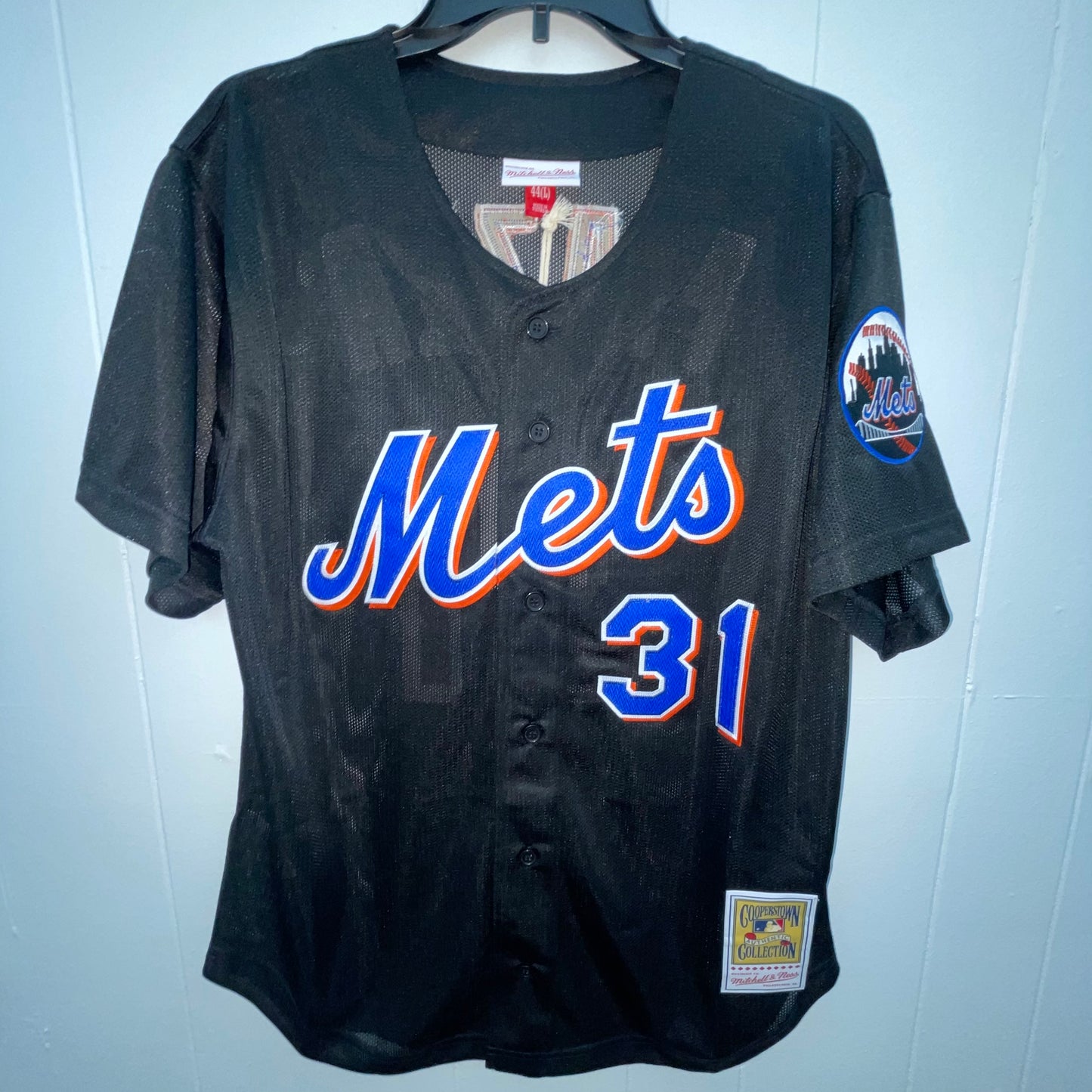 Mike Piazza Signed New York Mets Black Jersey Fanatics AUTH Size 44 Large M&N