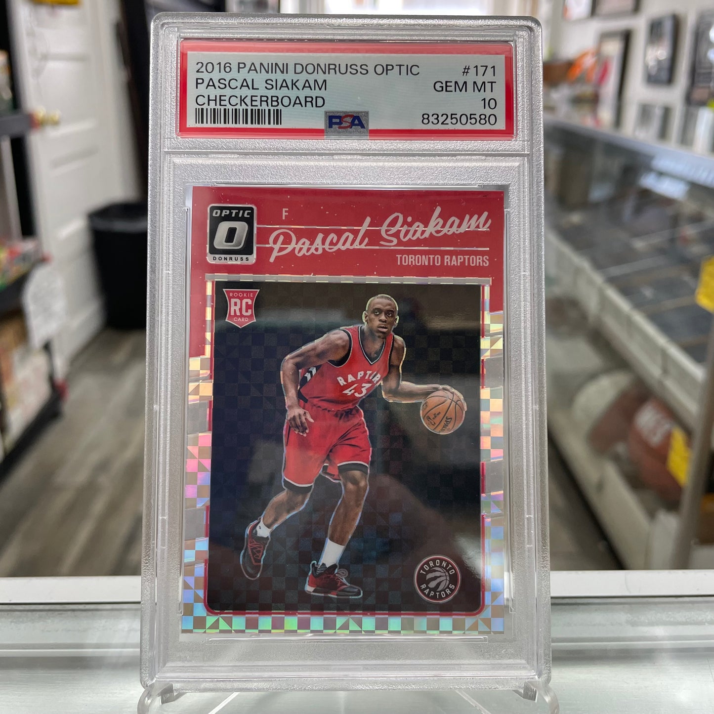 2016 Donruss Optic Pascal Siakam Checkerboard Prizm PSA 10 Rookie Card RC PACERS!