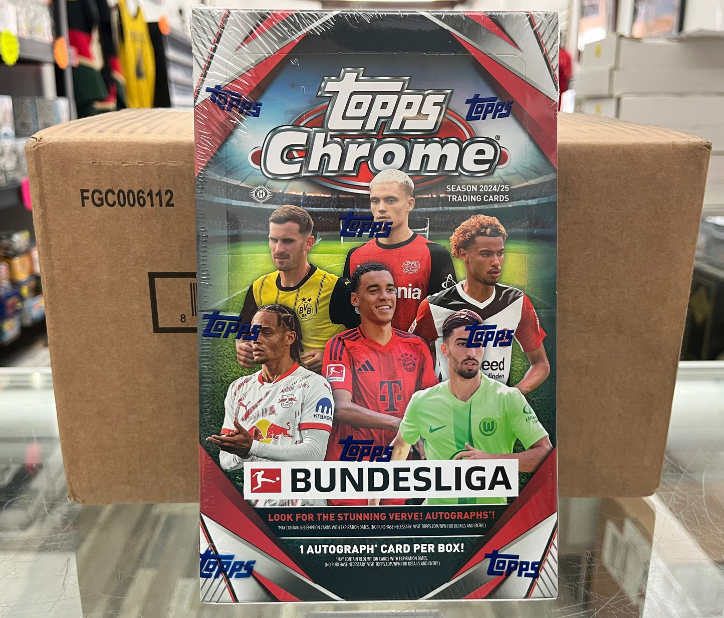 2024-25 TOPPS CHROME BUNDESLIGA SOCCER HOBBY CASE SEALED- 12 AUTOS- W/ WIRTZ MUSIALA KANE & HAALAND! ONLY $777