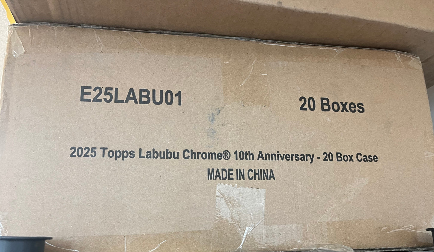 TOPPS CHROME LABUBU SEALED CASE OF 20 BOXES- ANNIVERSARY EDITION! $999