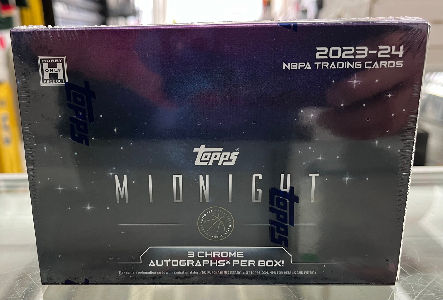 TOPPS MIDNIGHT BASKETBALL SEALED HOBBY BOX- 1 PACK, 7 CARDS, 3 CHROME AUTOS!! ONLY $249