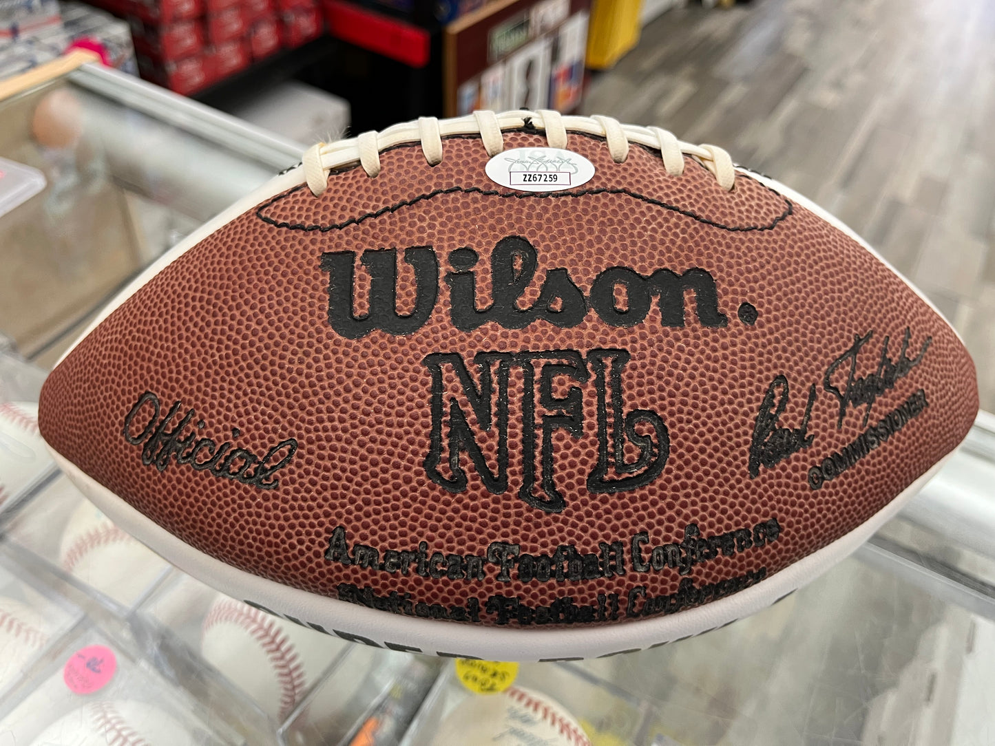 SUPER BOWL I SIGNED FOOTBALL w/ BART STARR  & LEN DAWSON AUTOS- PACKERS CHIEFS GORGEOUS!- JSA LOA- $625