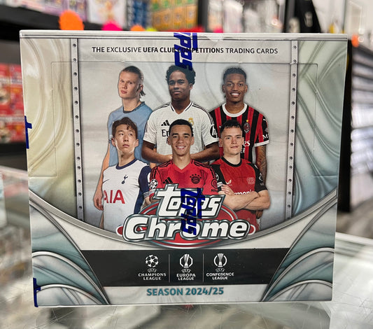 2024-25 TOPPS CHROME UEFA SOCCER SEALED JUMBO BOX- 3 AUTOS WOW! ONLY $375