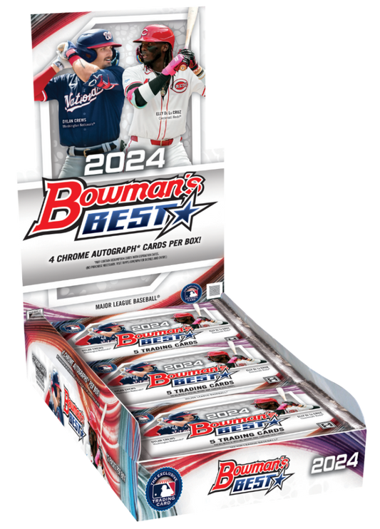 2024 BOWMAN BEST BASEBALL SEALED HOBBY BOX 4 AUTOS LOADED W/ RC'S SKENES ETC ONLY $349