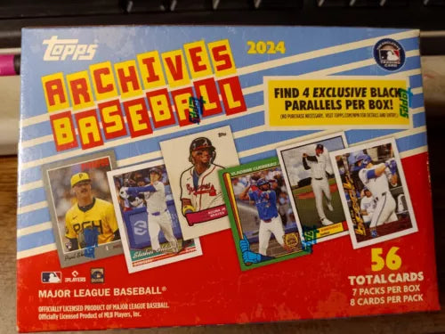 1 LOT OF 4 2024 MLB ARCHIVES BLASTER BOXES FOR ONLY $92!!