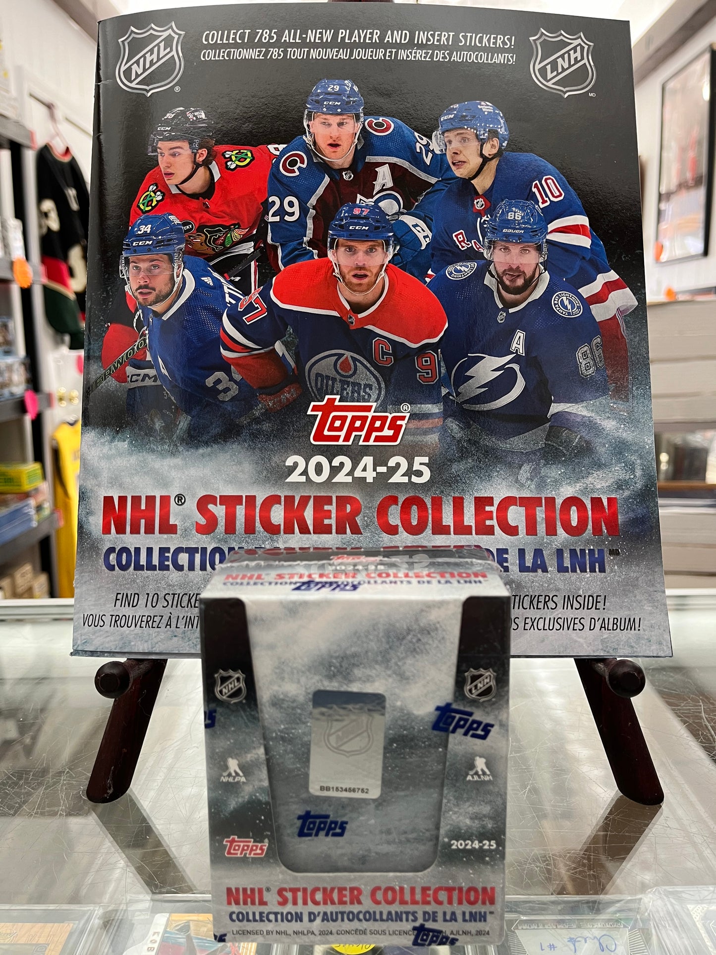 2024 NHL SEALED STICKER BOX OF 250 (50 PACKS) W/ A GORGEOUS ALBUM- GREAT FOR KIDS! ONLY $49