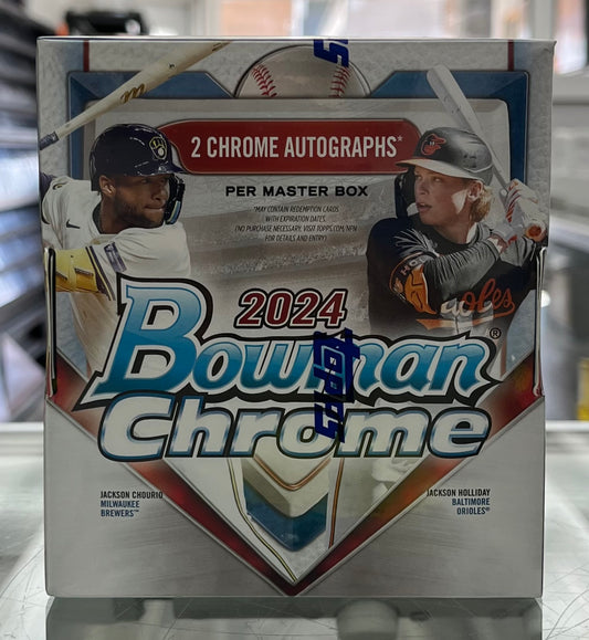 2024 BOWMAN CHROME BASEBALL HOBBY BOX-2 AUTOS- PAUL SKENES RC- LOWEST PRICE ANYWHERE @ $229