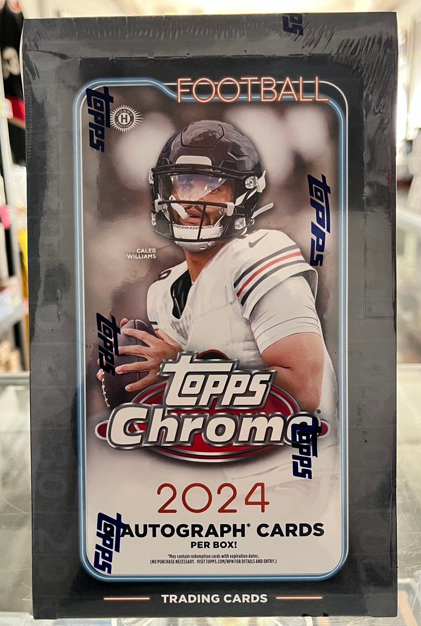 2024 TOPPS CHROME NFL FOOTBALL SEALED HOBBY BOX- 2 AUTOS- BO NIX & JAYDEN DANIELS RC- RED HOT- ONLY $365!