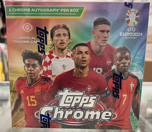 2024 TOPPS SOCCER EURO CHROME UEFA SEALED HOBBY BOX- 1 AUTO- GORGEOUS!! CRAZY LOW PRICE OF $149