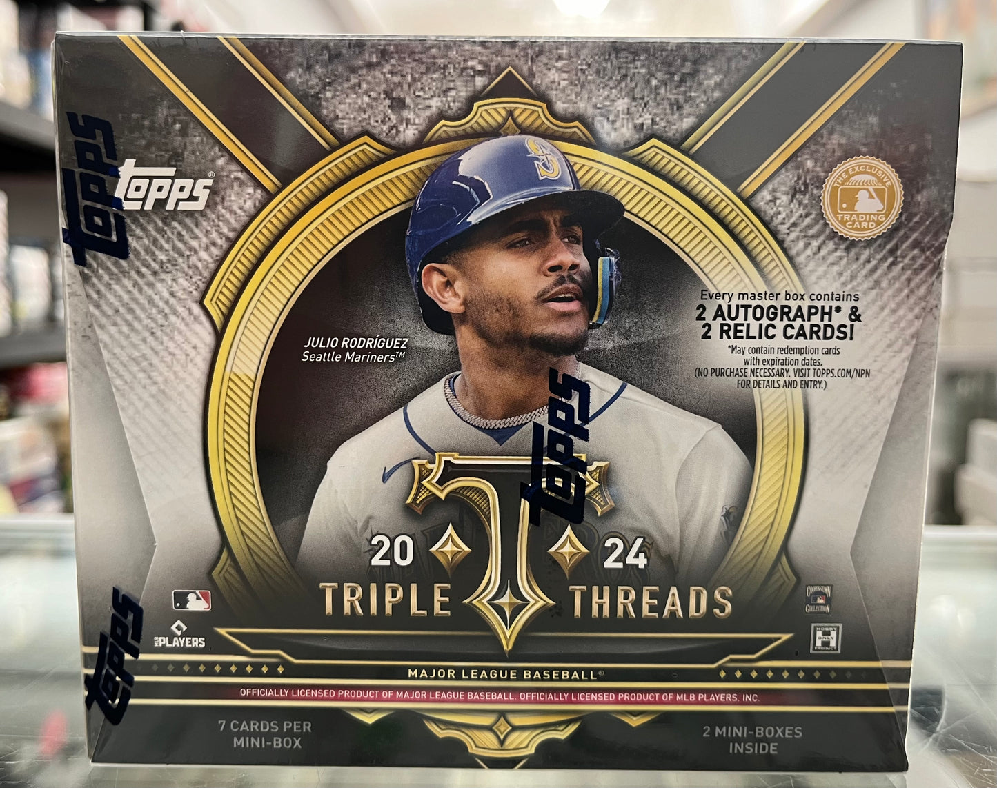 2024 TOPPS MLB TRIPLE THREADS SEALED HOBBY BOX LOADED W/ 4 HITS OF AUTOS & RELICS!! BEST PRICE ANYWHERE @ $469