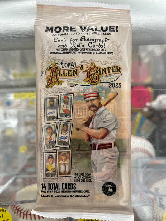 2025 TOPPS BASEBALL ALLEN & GINTER LOT OF 10 FAT PACKS- LIVVY DUNNE AUTO?- ONLY $85!!