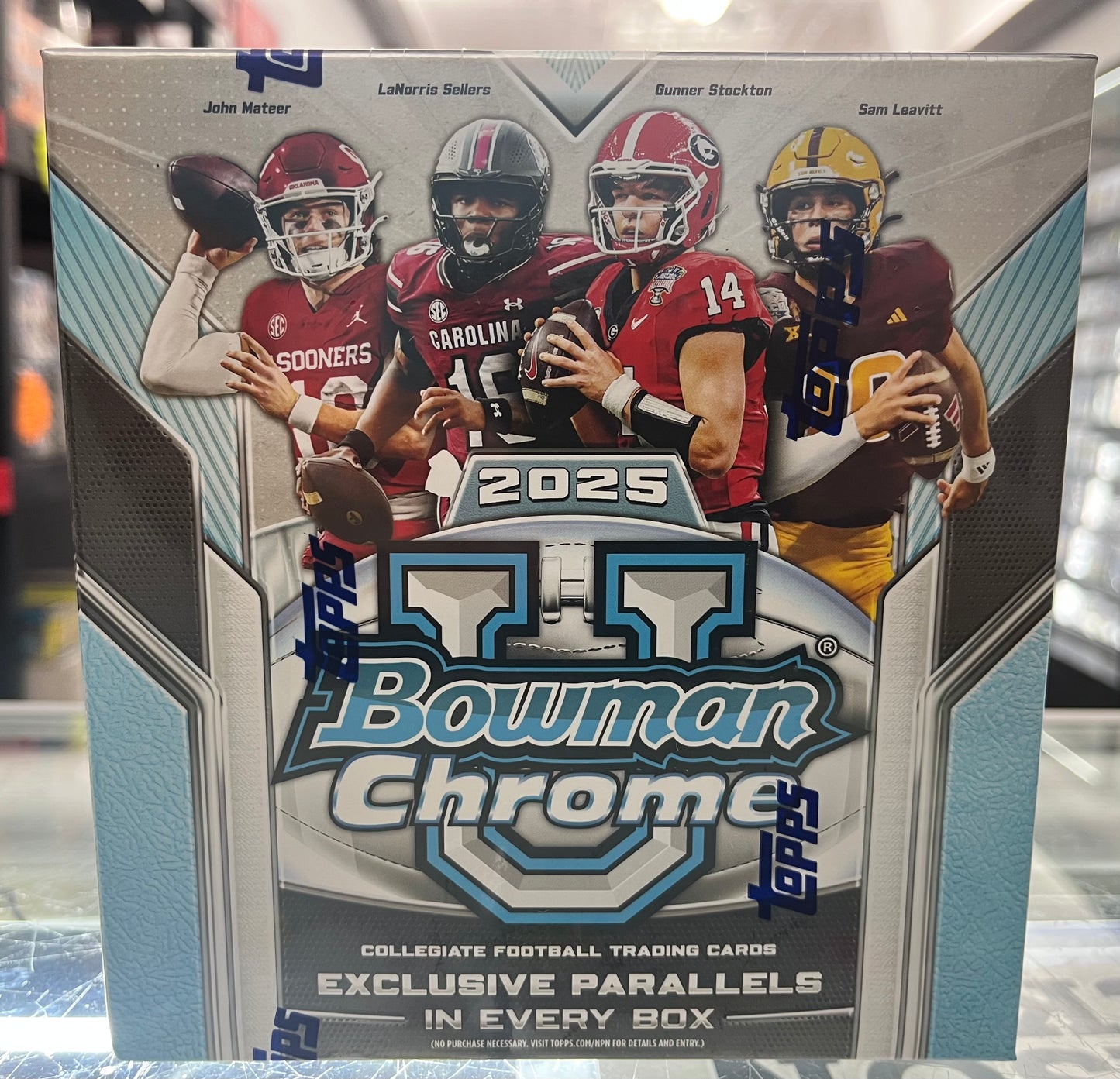 2025 BOWMAN CHROME UNIVERSITY FOOTBALL MEGA BOX LOADED WITH 1ST RC'S- $49