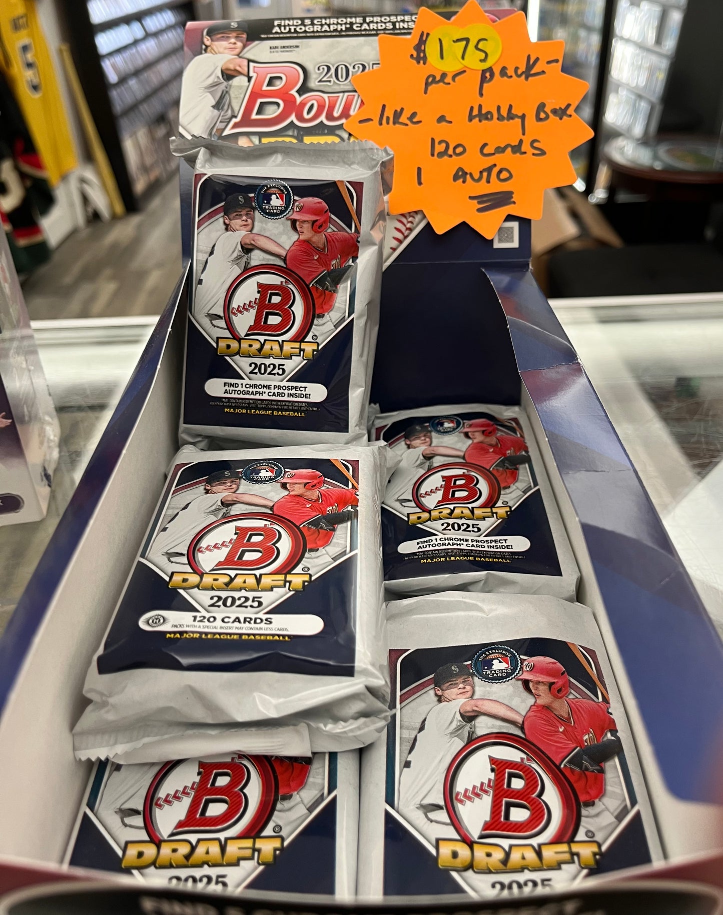 2025 BOWMAN DRAFT BASEBALL SUPER JUMBO SEALED PACK OF 120 CARDS-1 AUTO- $175