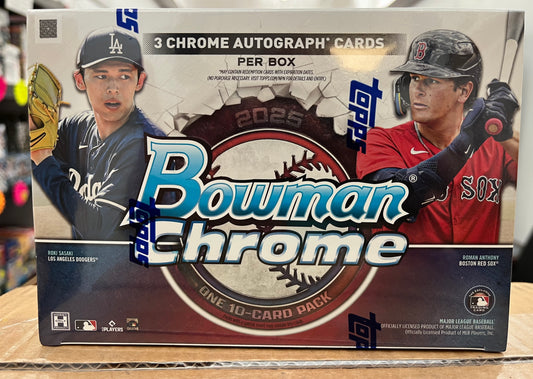 2025 BOWMAN CHROME SEALED BREAKER DELIGHT BOX- 3 AUTOS & FIND SHOELESS JOE- ONLY $340