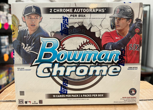 2025 BOWMAN CHROME SEALED HOBBY BOX- 2 AUTOS- FIND SHOELESS JOE!! ONLY $285