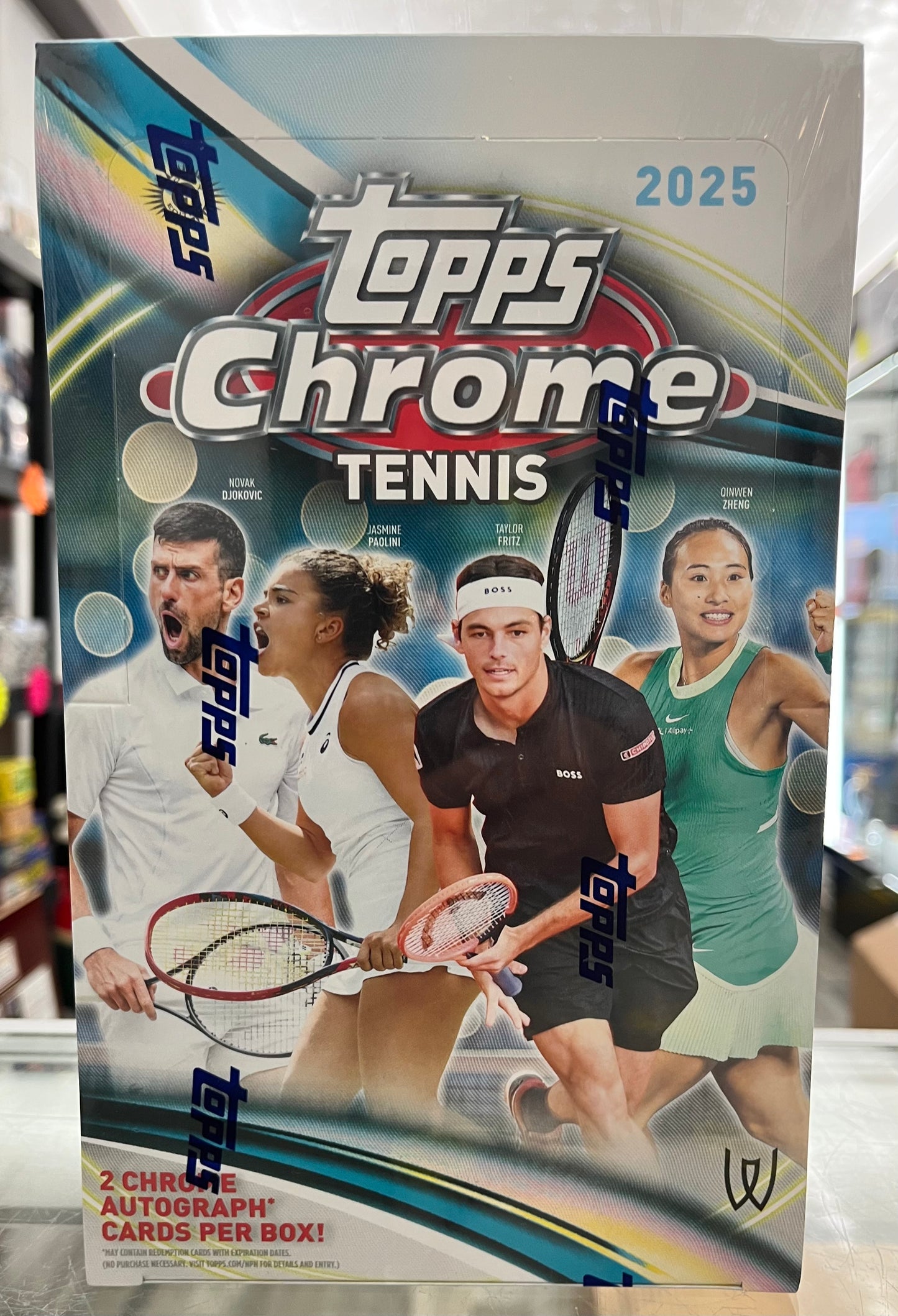 2025 TOPPS TENNIS CHROME SEALED HOBBY BOX- 2 AUTOS- GREAT DEAL- $115