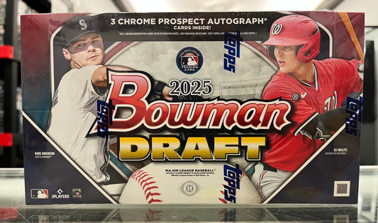 2025 BOWMAN DRAFT SEALED BASEBALL JUMBO HOBBY BOX- 3 AUTOS- $565