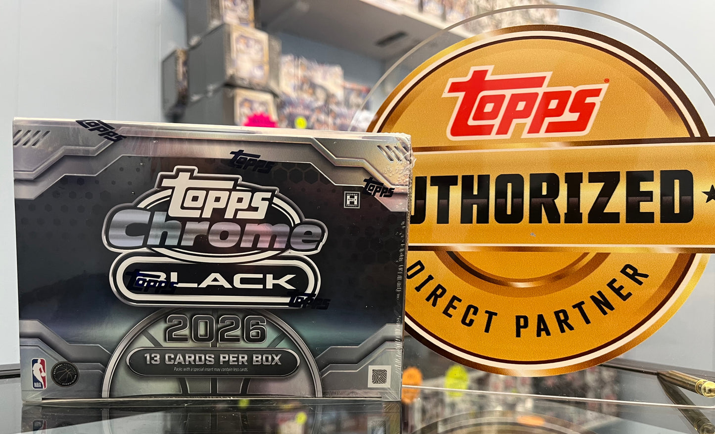 2025-26 TOPPS CHROME BLACK NBA SEALED HOBBY BOX- 1 AUTO & 2 # CARDS