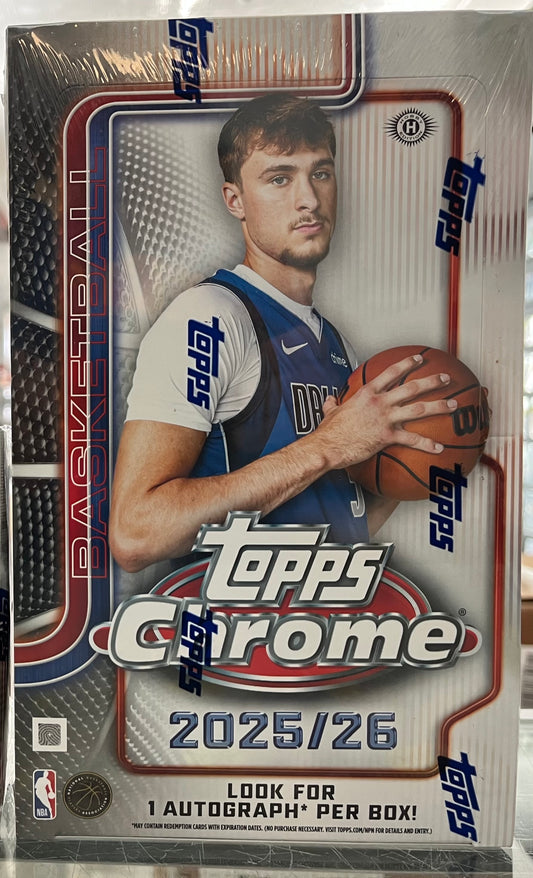 2025 TOPPS NBA CHROME BASKETBALL SEALED HOBBY BOX CASE- 1 AUTOS- GOLD LOGOMAN? $519