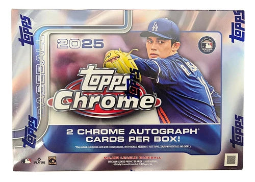 2025 TOPPS CHROME BASEBALL BREAKER'S DELIGHT SEALED HOBBY BOX- 2 AUTOS & MVP BUYBACK- ONLY $537