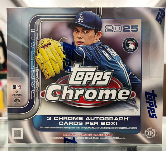 2025 TOPPS CHROME BASEBALL JUMBO SEALED BOX- 3 AUTOS & MVP BUYBACK- ONLY $475