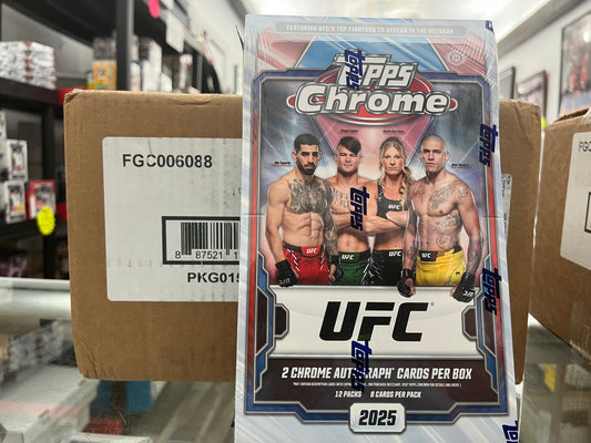2025 TOPPS UFC CHROME SEALED HOBBY CASE W/ 24 AUTOS- AWESOME!! $2,795 INC SHIPPING!