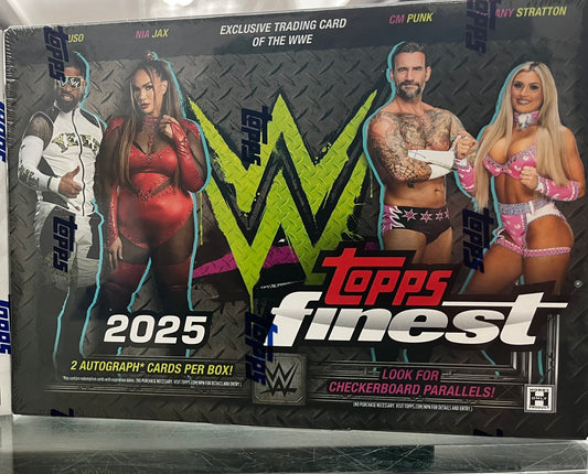 2025 WWE TOPPS FINEST SEALED HOBBY BOX W/ 2 AUTOS- HOT!! $365