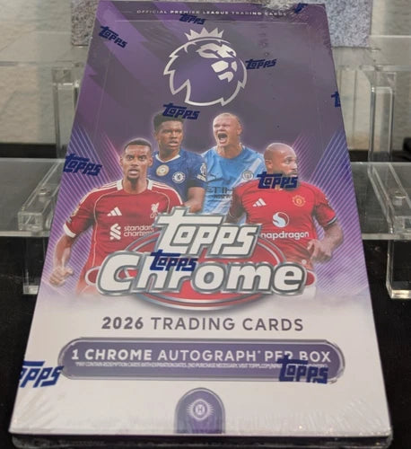 2026 ENGLISH PREMIERE LEAGUE SOCCER SEALED HOBBY BOX- 1 AUTO- TOPPS BUYBACK!- $255