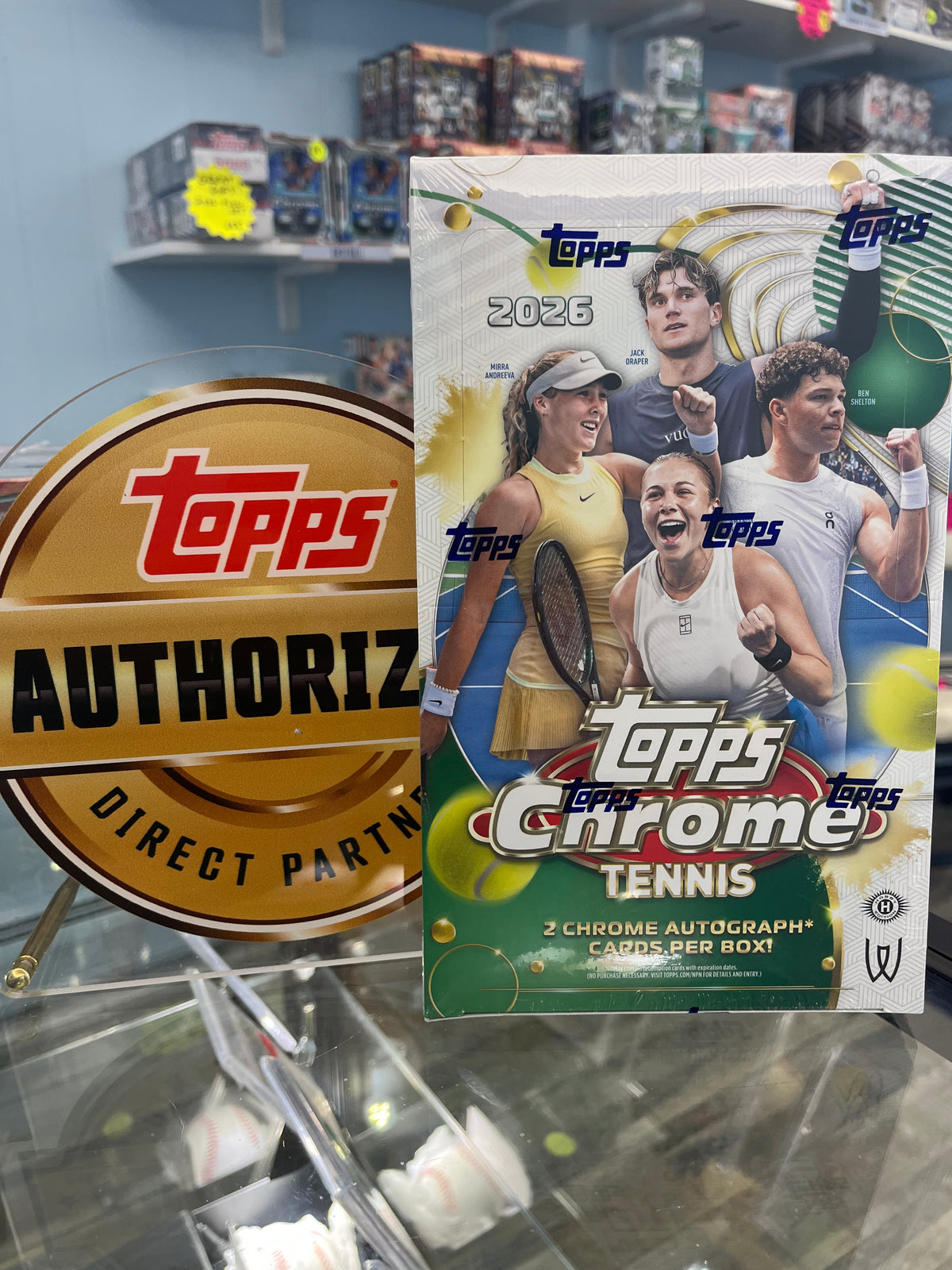 2026 TOPPS CHROME TENNIS SEALED HOBBY BOX W/ 2 AUTOS!
