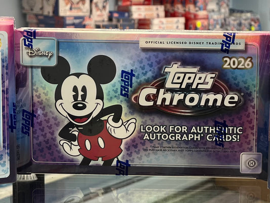 2026 DISNEY CHROME SEALED HOBBY BOX- MICKEY MOUSE- GORGEOUS RELEASE- $499