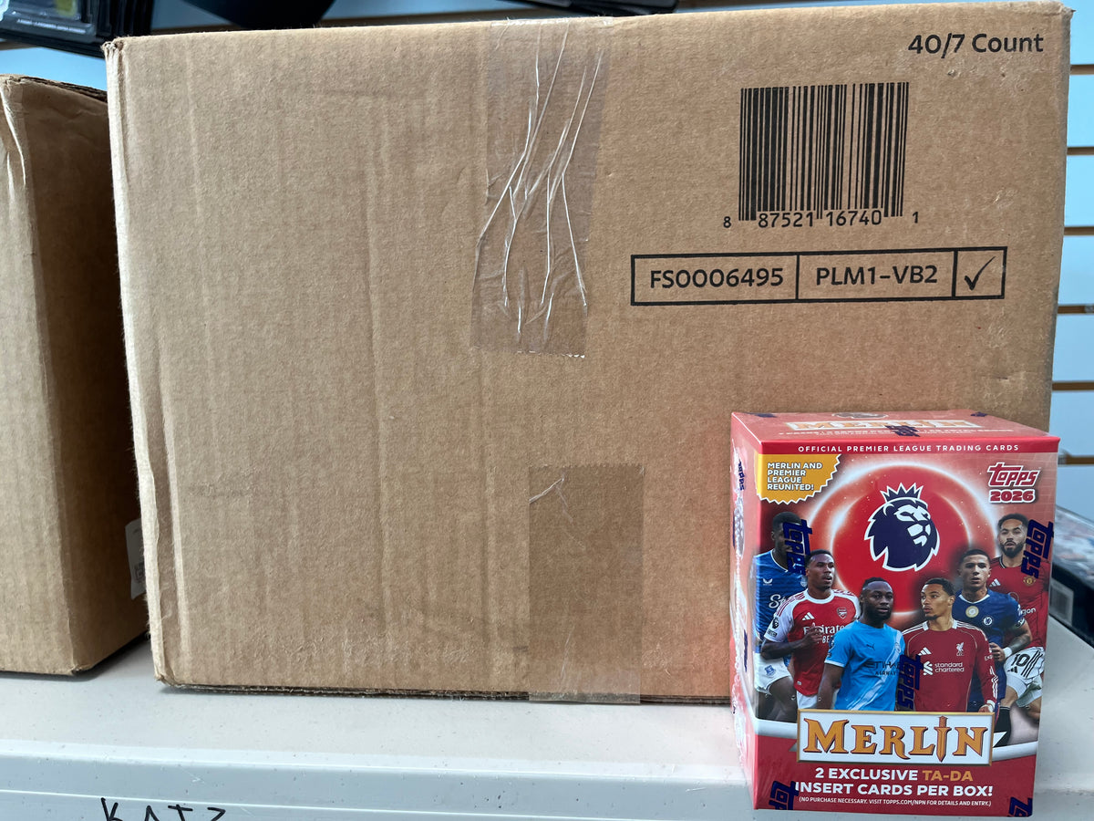 2026 TOPPS MERLIN SOCCER SEALED BLASTER BOX CASE OF 40- $1177 DELIVERED