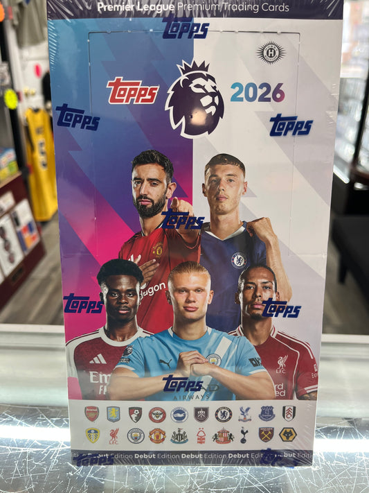 2026 TOPPS SOCCER PREMIER LEAGUE SEALED HOBBY BOX- FIRST EVER- 3 HITS!! - ONLY $159