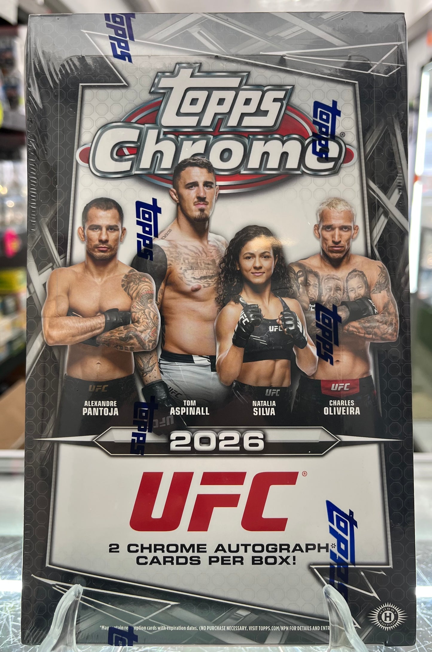 2026 TOPPS CHROME UFC SEALED HOBBY BOX W/ 2 AUTOS &  MVP BUYBACK! $235