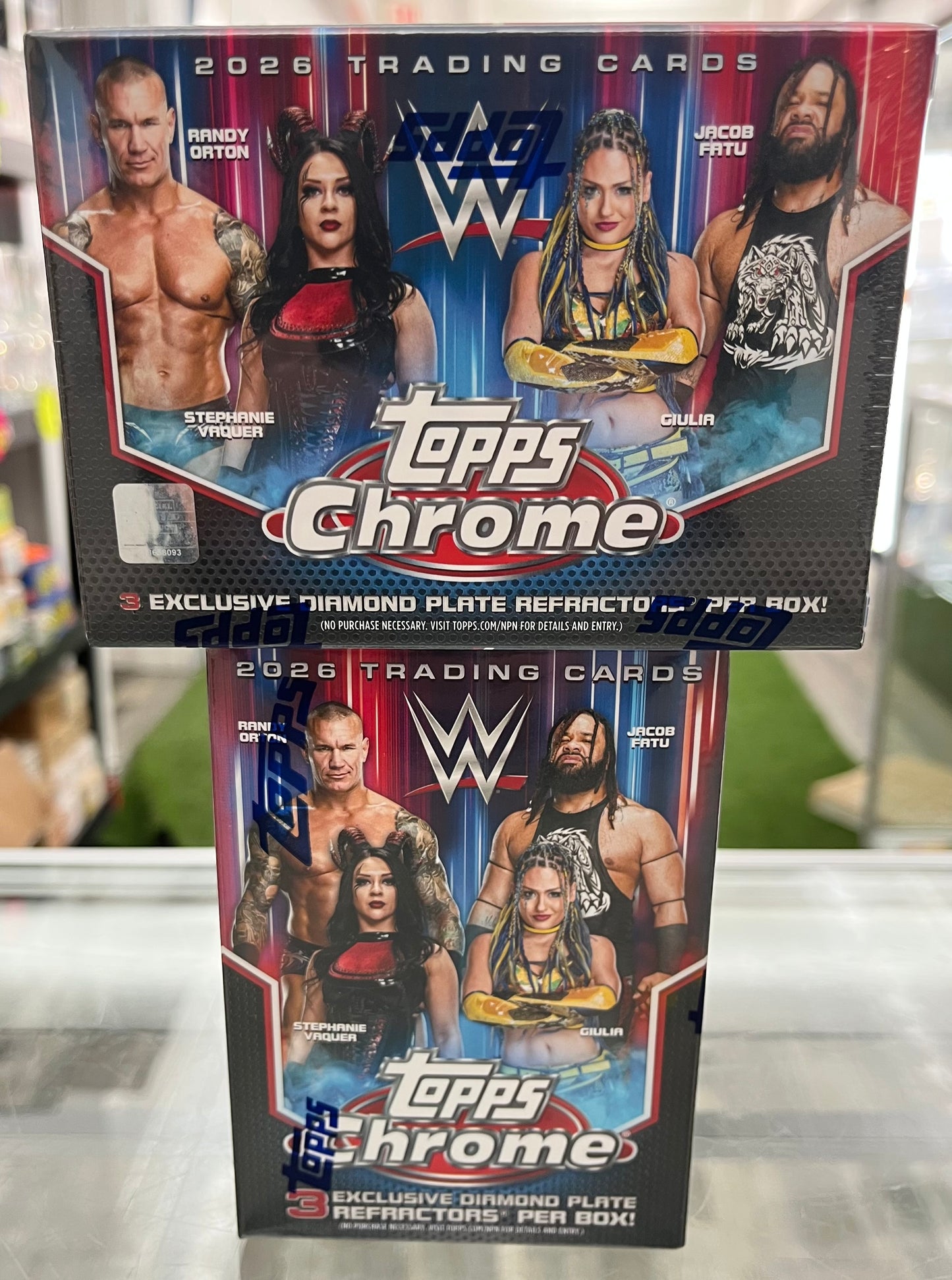 2026 TOPPS CHROME WWE WRESTLING BLASTER BOX LOT OF 2 W/ MVP BUYBACK! $73