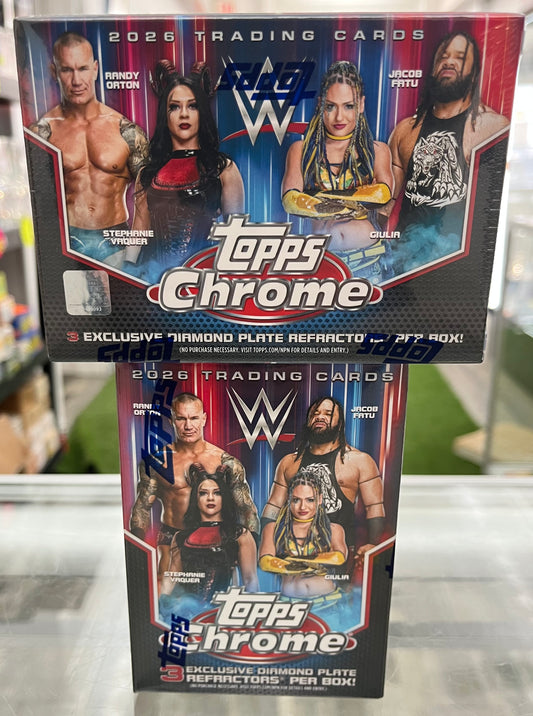 2026 TOPPS CHROME WWE WRESTLING BLASTER BOX LOT OF 2 W/ MVP BUYBACK! $73