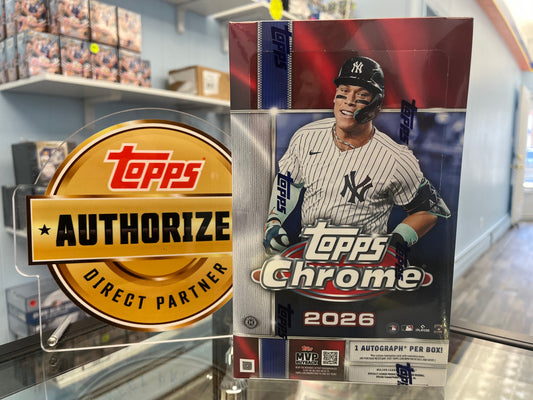 2026 TOPPS CHROME BASEBALL SEALED HOBBY BOX - MINIONS , MVP BUYBACK & 1 AUTO- $325