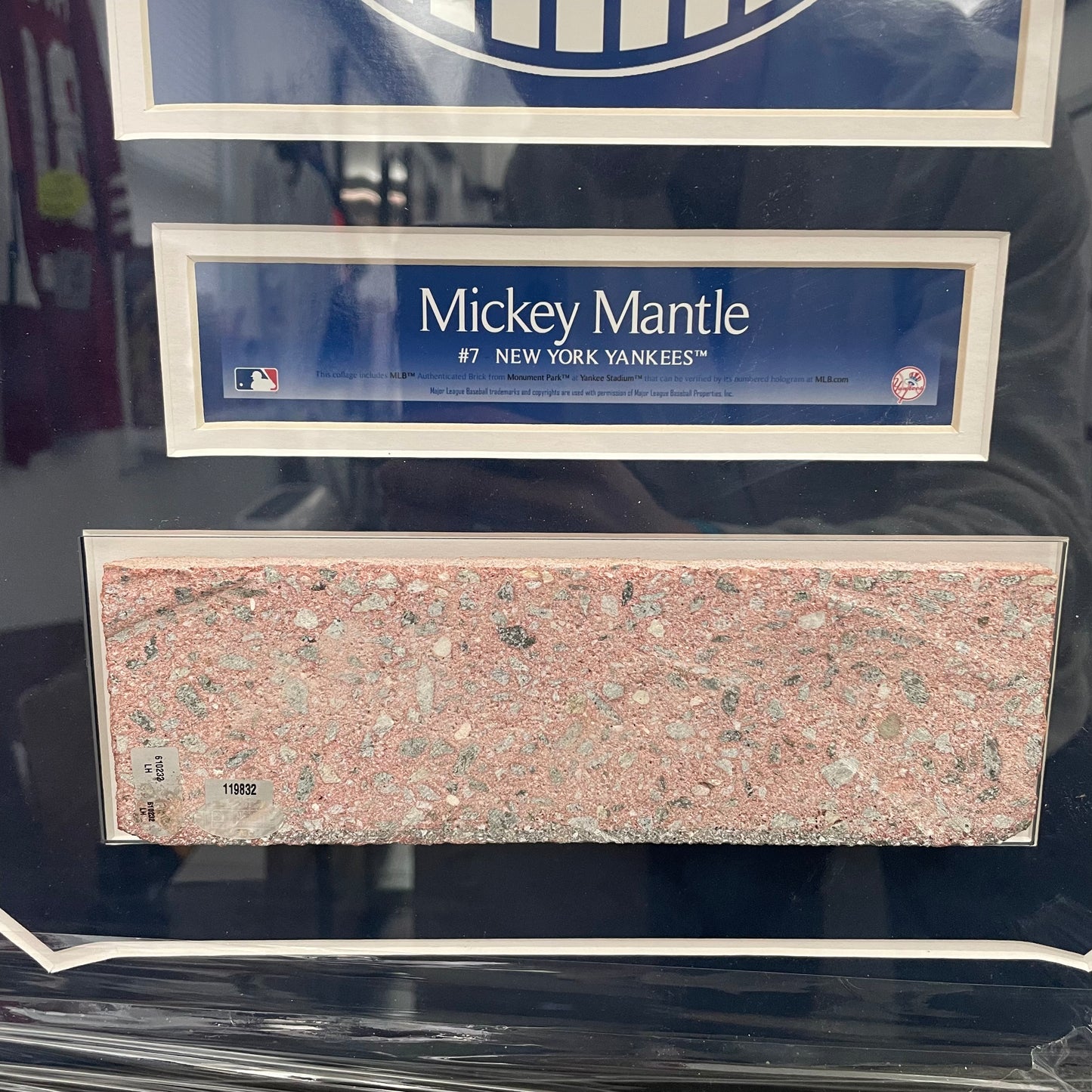 Original Yankee Stadium Brick Mickey Mantle Framed MLB & Steiner Certified (1923-2008)