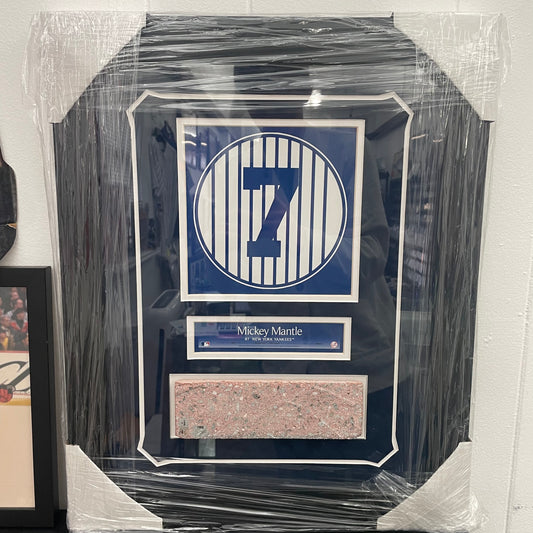 Original Yankee Stadium Brick Mickey Mantle Framed MLB & Steiner Certified (1923-2008)